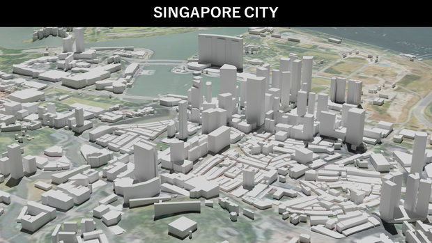 Singapore MAP シンガポールの3Dマップ・都市 | 3D Model