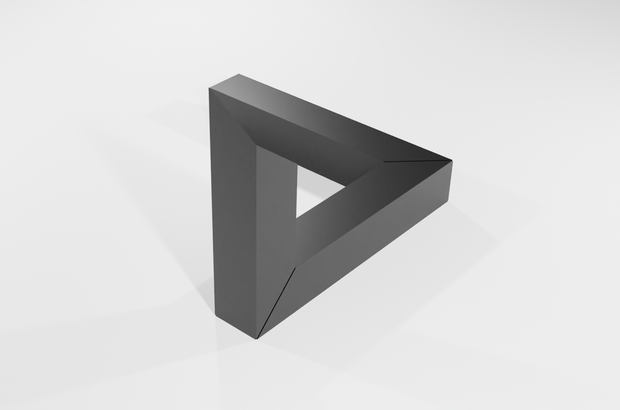 【3Dモデル】トリックアート（ペンローズの三角形）