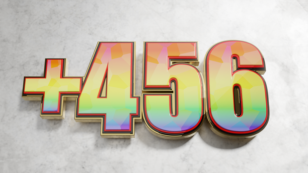 【開運】上乗せ+456【3Dプリント出力可能】 | 3D Model