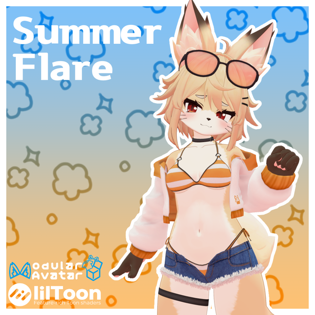 【 SummerFlare 】ケモノ３アバタ 対応. 【酒井シホ -Sakai Shiho- + フェティーニャ -Fetinja-】+【Alumy -アルミィ-】