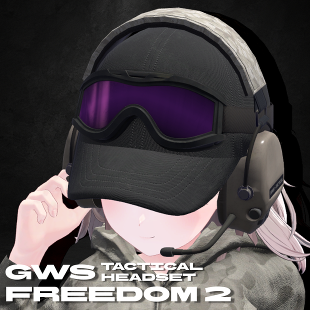 【全アバター対応/Blendshape】GWS TACTICAL HEADSET FREEDOM 2