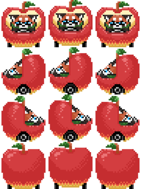 【pictSQUARE用アバター】マギーくんinりんごカー