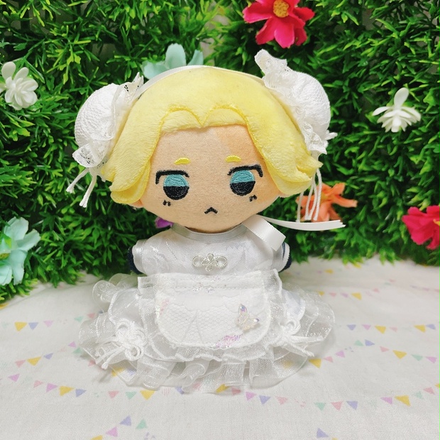 10cm ぬい服 チャイナメイド 白