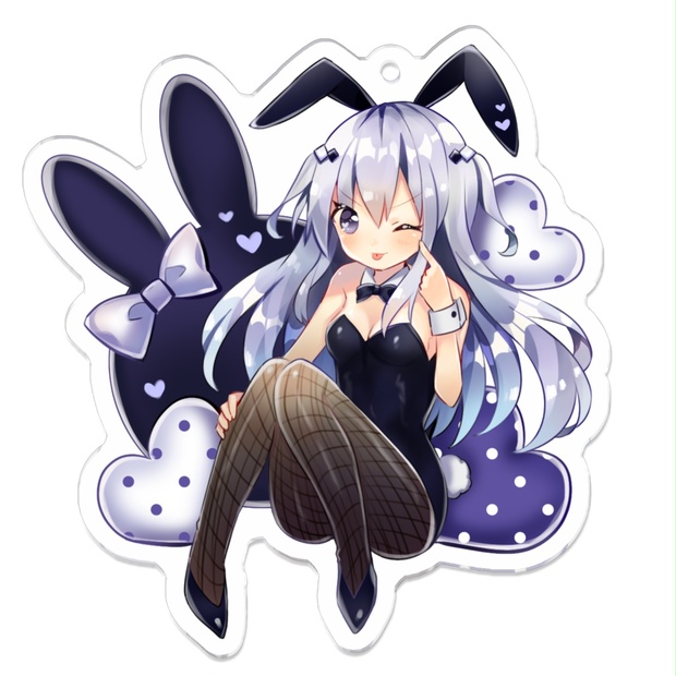 銀髪バニーのロゼッタちゃんアクキー1 - 琥珀糖 - BOOTH