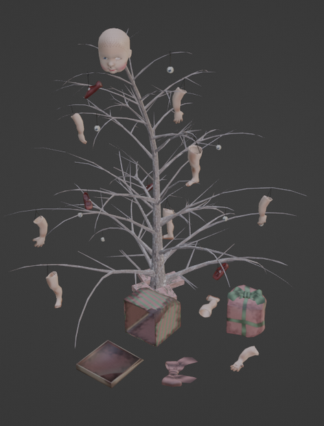 Animated Spooky Doll Tree