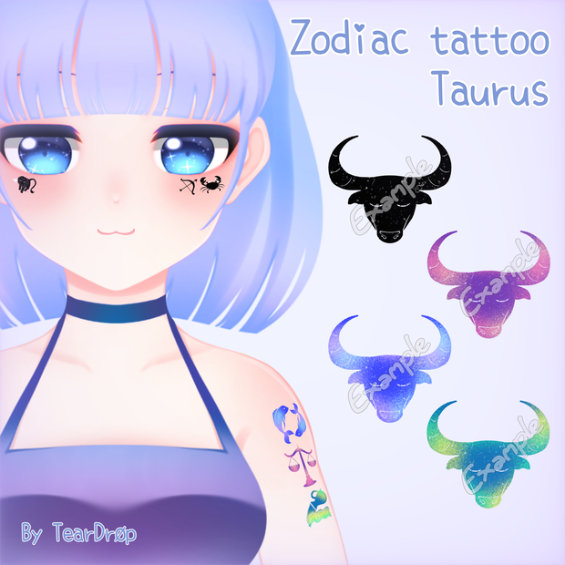  〚PNG〛 Taurus Zodiac Art Tattoo