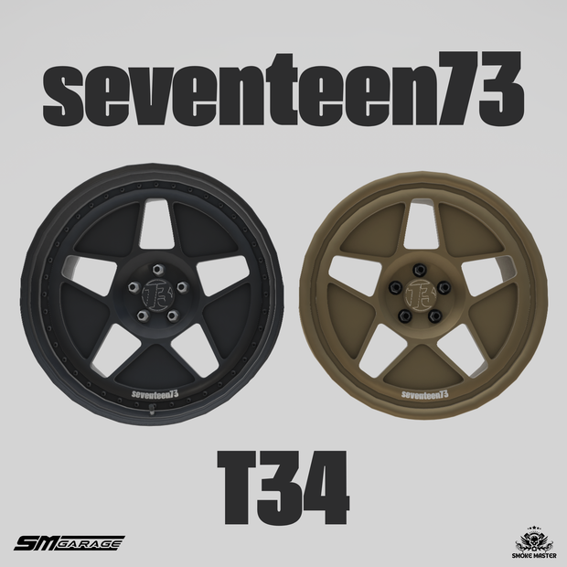 seventeen73 T34 アルミホイール3Dモデル