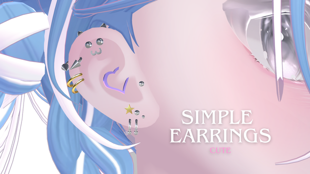 シンプルピアス　cute