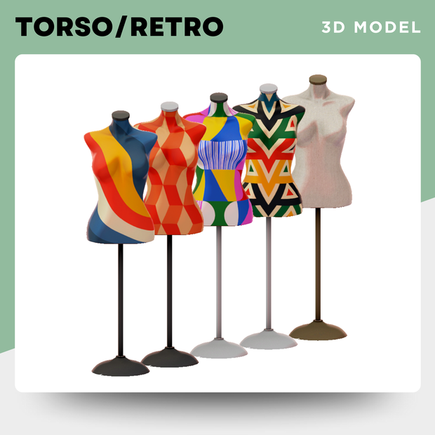【3Dモデル｜無料あり】レトロなトルソー