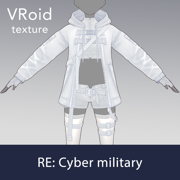 【VRoid texture 72】サイバーミリタリー REMAKE