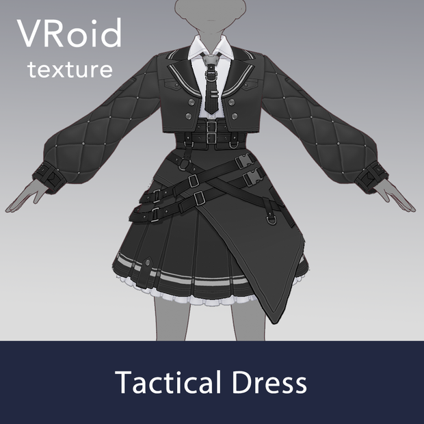 【VRoid texture 82】タクティカルドレス