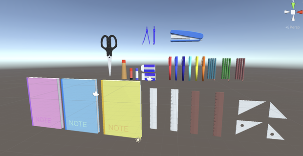 【unitypackage、fbx】文房具セット②