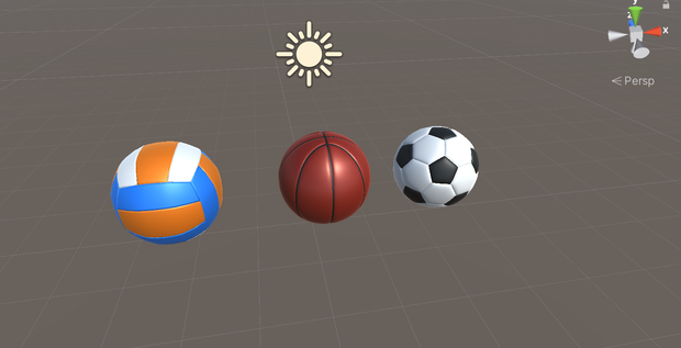【unitypackage、fbx】バスケットボール・バレーボール・サッカーボール