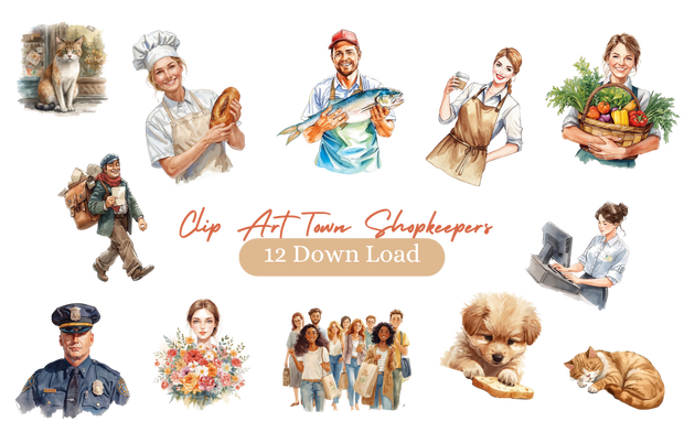 Town Shopkeepers & Everyday People Series