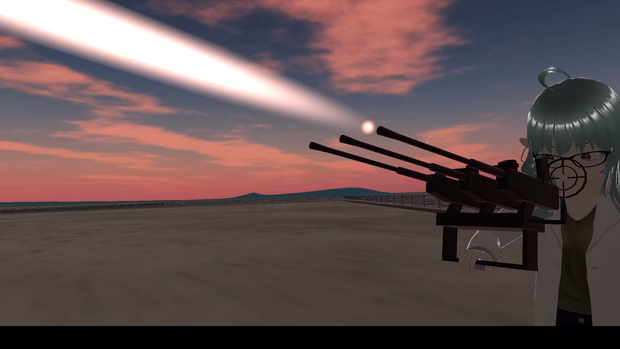 【VRChat想定】三連装対空機銃