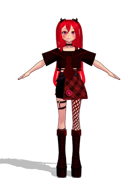 【MMDモデル配布】轟まだら【通常・和服】