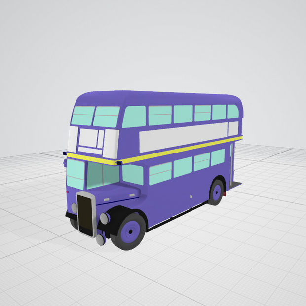 3dモデル　二段バス