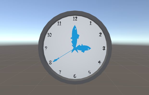 【VRChatワールドギミック】イワシ時計