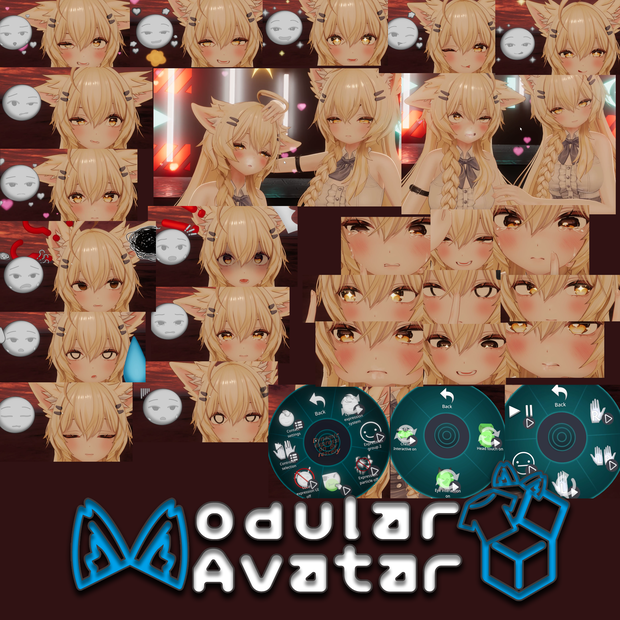 【まよ(Mayo)用-MA対応】Mayo dynamic expression Ver.1.01/Modular Avatar /まよの動的表情/Dynamic expression system