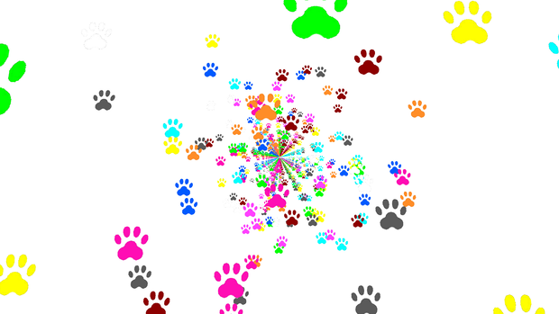 【APNG+MP4】猫の足跡がいっぱい【ループ有/透過有】