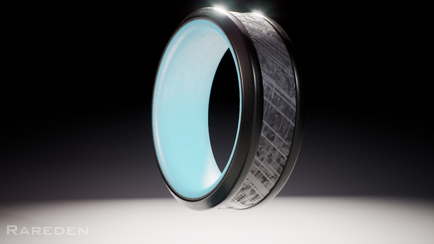 Meteorite Glow stone Ring