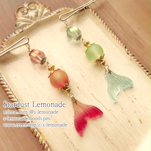 金魚灯籠の髪飾り かんざし風ヘアピン - Stardust Lemonade