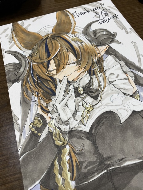 グラブル ガレヲン」イラスト ファンアート、ポスター A3 色鉛筆画