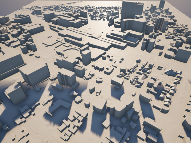 3D都市モデル｜JR金沢駅周辺 1000m四方