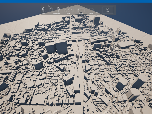 3D都市モデル｜渋谷区表参道ヒルズ周辺 1000m四方
