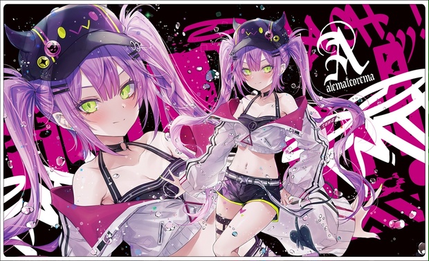 ホロライブ 常闇トワ バニー スリーブ プレイマット セット shir ホロライブ 常闇トワ バニー スリーブ プレイマット セット shir