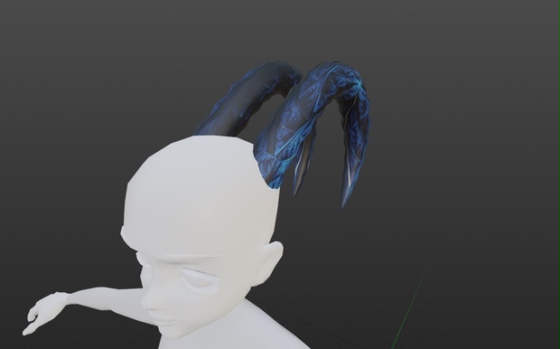 Black/Blue Demon Horns