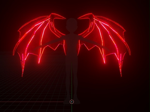 Neon Draconic Wings
