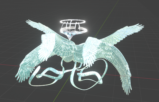 Ice Seraphim Set with Glowing Halo Crown