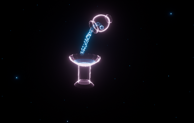 Glowing Amethyst Fountain Animated