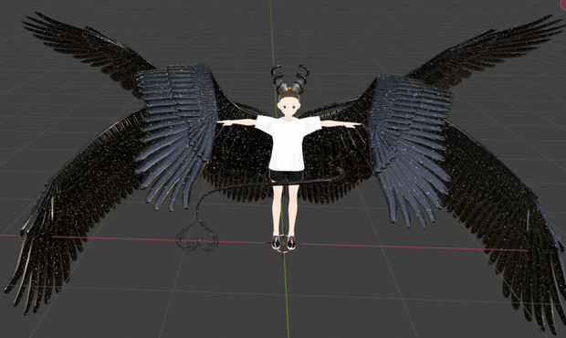 Fallen Angel wings,horns and tail
