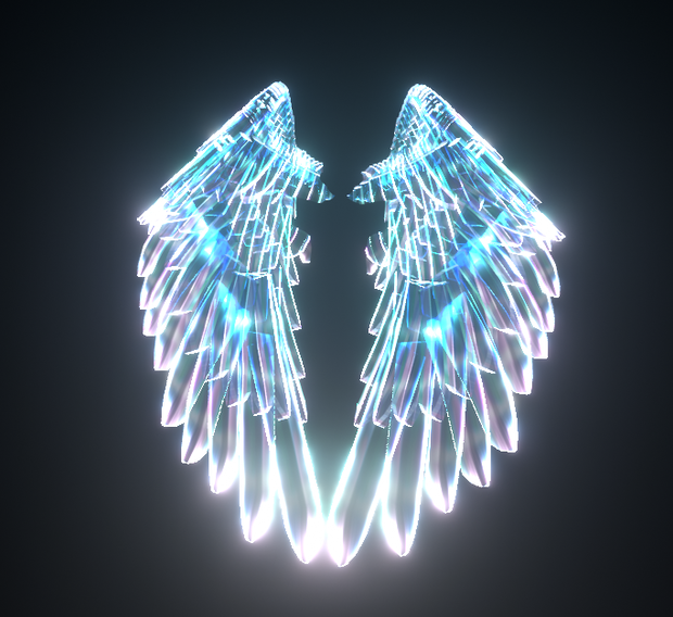 Glowing Celestia Mane-Colored Wings
