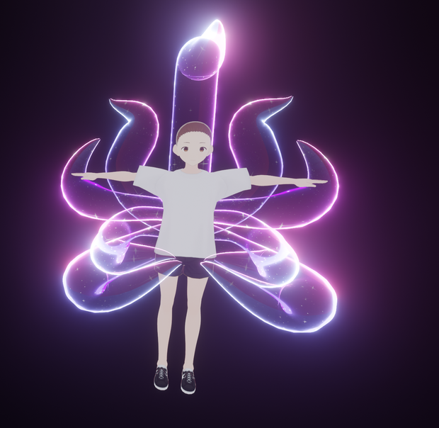 Neon Celestial Kitsune Tails VRM