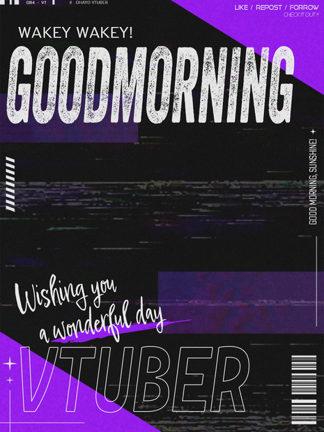【フリー素材】goodmorning Vtuber