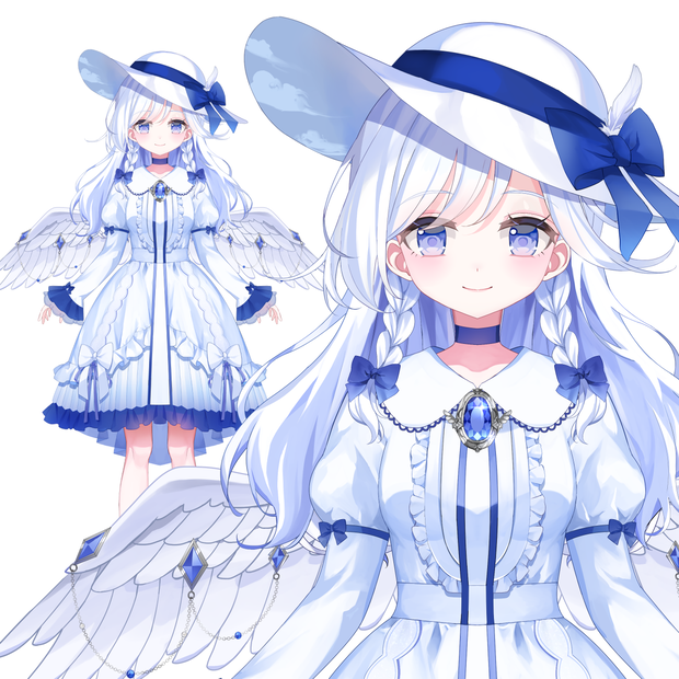 [Live2D汎用モデル] White Lolita ♰ Shiro ໒꒱ [VTS]