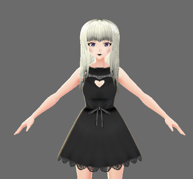 Lace Black Dress [Vroid]