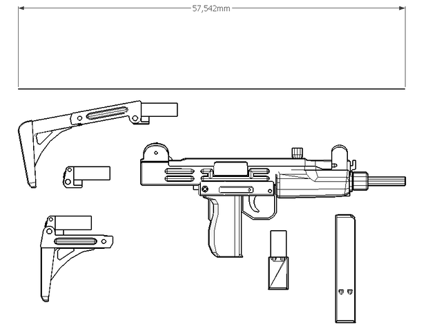 1/12 Walther UZI