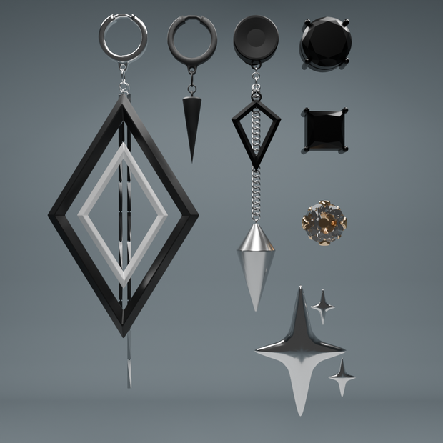 イヤリングパック Earring Pack [7 rings] [100円]