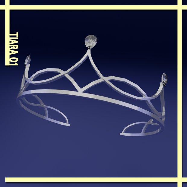 Tiara (White , Silver , Gem) ティアラ [100円]