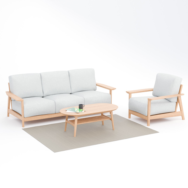 シンプルなリビングセット【3Dモデル】Simple Living Room Set