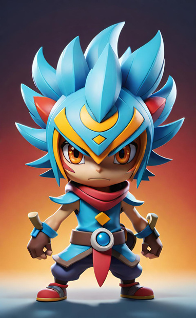 Blue Warrior Hero