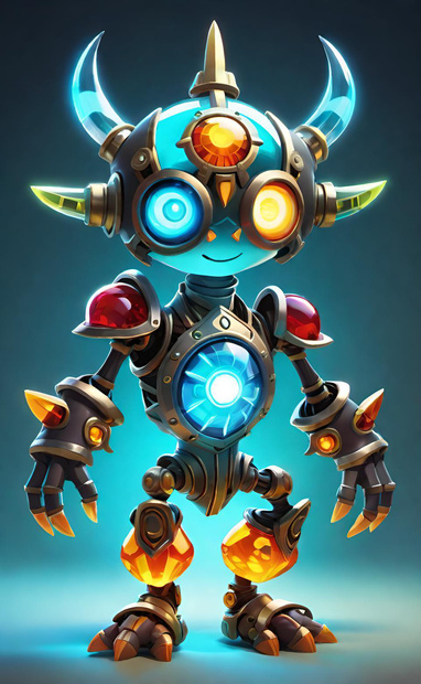 Neon Mecha Guardian