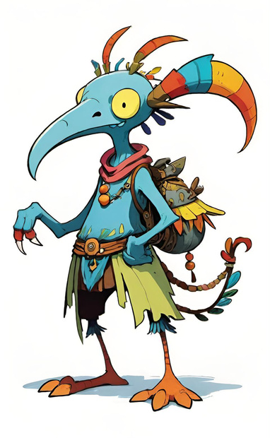 Colorful Bird Wanderer