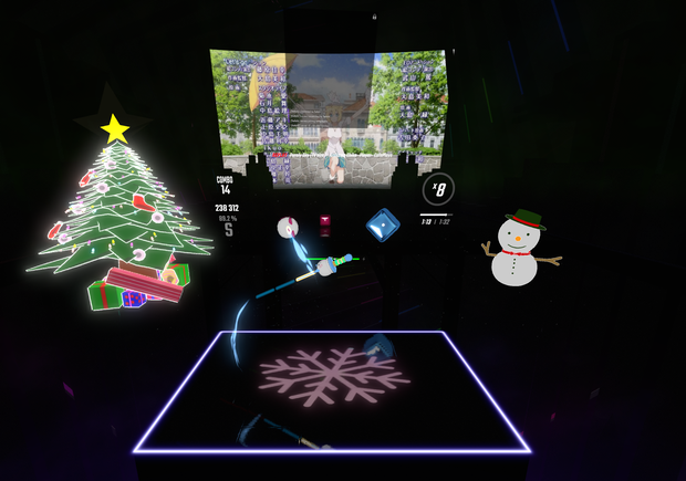 Xmas Themed Platform for Beatsaber