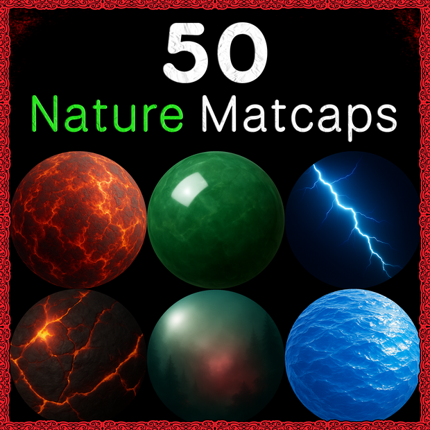 [無料] 50 Nature Matcaps ❤️ 商用利用可 ❤️ VRChat/Unity ❤️ Pixel Place