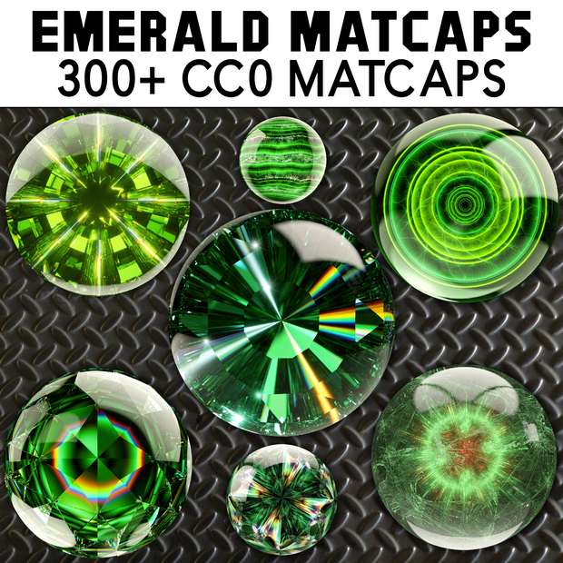 300+ Emerald Green Matcaps 💚 CC0 商用利用可 💚 Pixel Place 💚